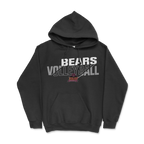 Shaw Volleyball Hoodie — Black, Bears Volleyball front print