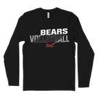 Shaw Volleyball Long Sleeve — Black, Bears Volleyball front print