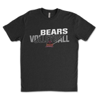 Shaw Volleyball Tee — Black, Bears Volleyball front print