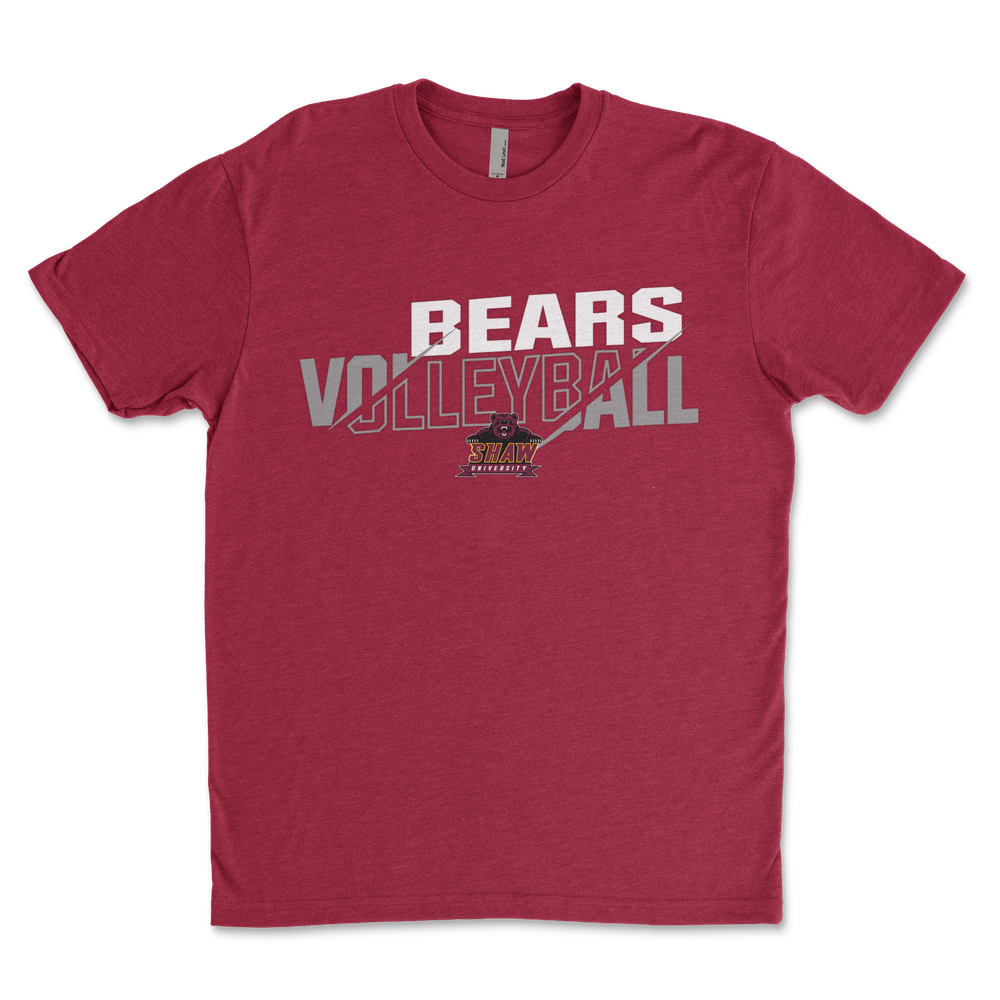 Shaw Volleyball Tee — Cardinal, Bears Volleyball front print Main image