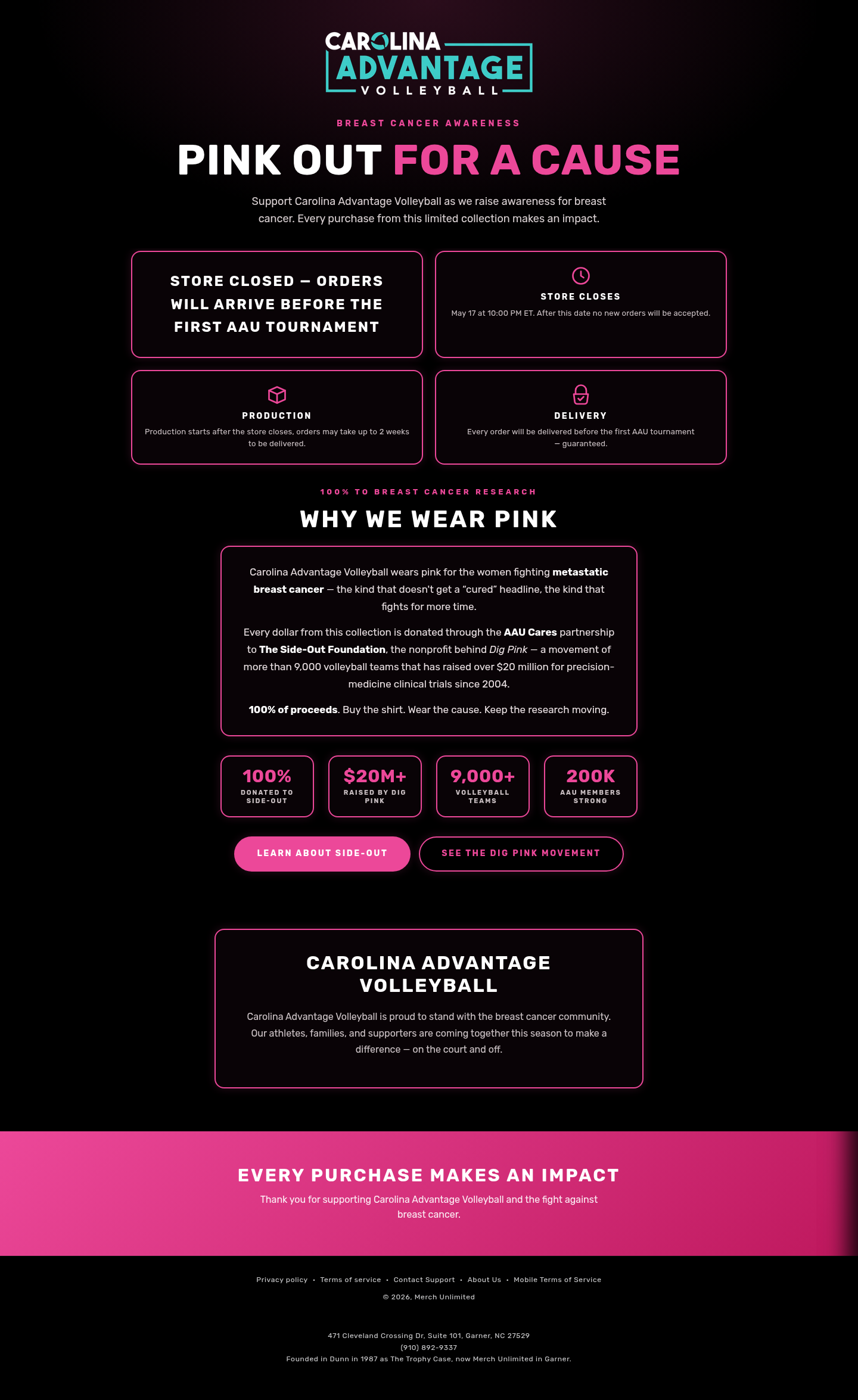 CAV Pink Out